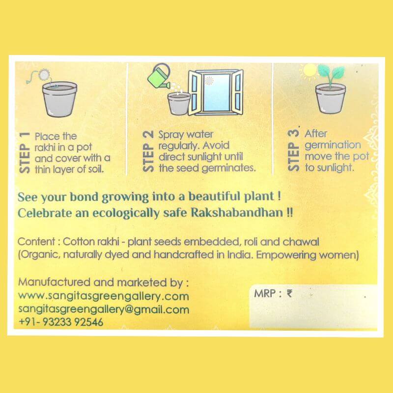 Organic Plantable Rakhi, How to use